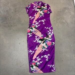 The Purple Peacock Chinese Dress